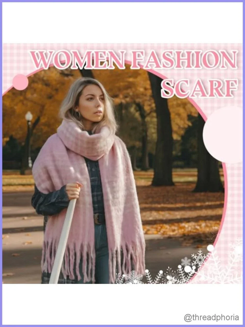 3 Pcs Plaid Scarf for Women Coquette Chunky Blanket Scarf Long Shawl Large Wrap